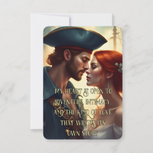 Romantique Pirate Love Double-Face Carte d'Affirma