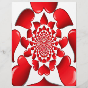 Romantique Red Hearts Art Motif Imprimer