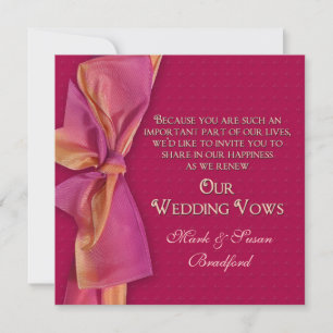 Romantique Renouvellement Mariage Vows Invitation