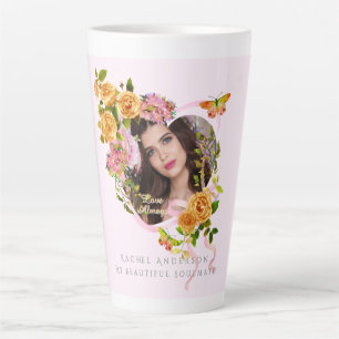 Romantique Rose Rose Love Photo Rose Latte Mug