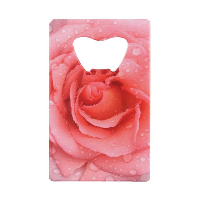 Romantique Rose rose rouge gouttes d'eau (Devant)