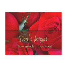 Romantique Rouge Rose Saint Valentin Magnet