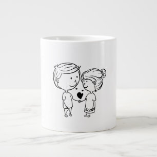 Romantique Saint Valentin Couple Clipart Mug