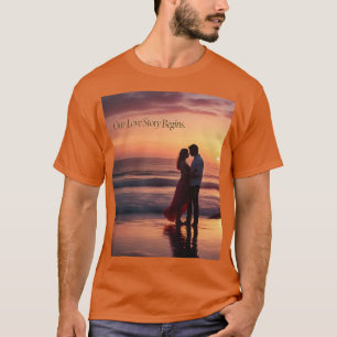 Romantique Sunset Love Story Mens Tshirt