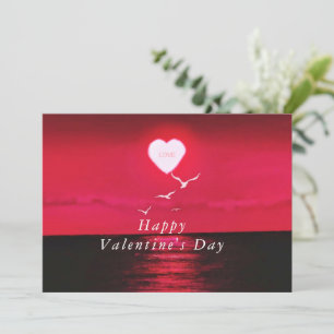 Romantique Sunset Love Valentine's Day Card