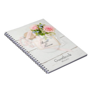 Romantique vintage fleuron mariage livre d'or