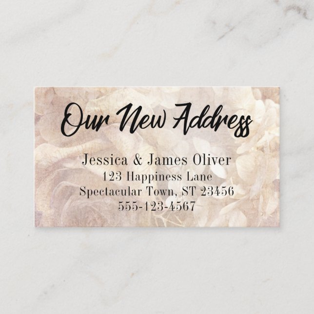 Romantique, Vintage, Floral Nouvelle Carte d'inser (Devant)