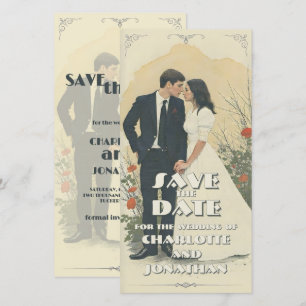 Romantique Vintage Mariage Couple Cartes d'Art
