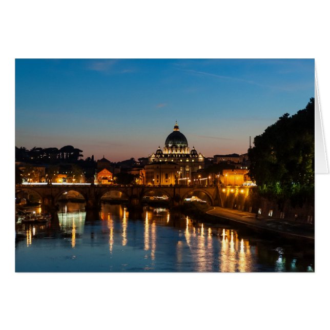 Rome de nuit, avec St Peters. (Devant horizontal)