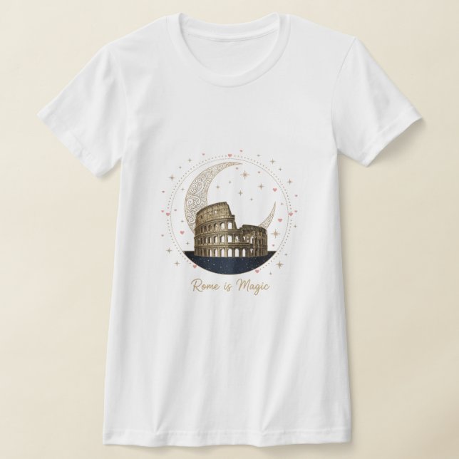 Rome is Magic T-Shirt - Elegant Colosseum (Poser)