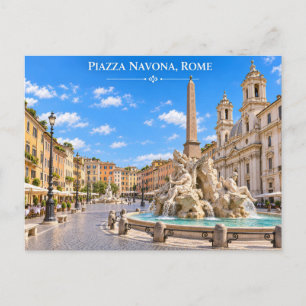 Rome Italie Piazza Navona Carte Postale