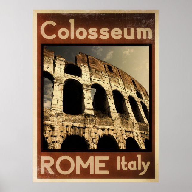 rome italie poster vintage (Devant)