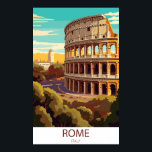 Rome Italy Colosseum Travel Wall Poster<br><div class="desc">Rome, Italy – Colosseum Travel Wall Poster Step back in time with this striking travel poster featuring the ancient grandeur of the Colosseum in Rome. Capturing the timeless architecture and rich history of the Eternal City, this print is perfect for history buffs, world travelers, and lovers of classic European landmarks....</div>