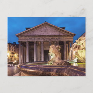 Rome - Panthéon la nuit carte postale