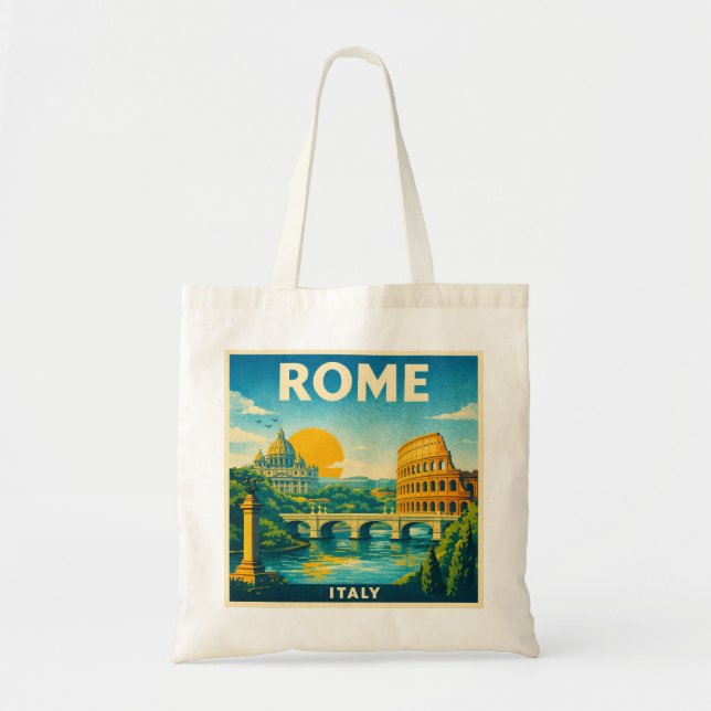 Rome Travel Poster Tote Bag (Devant)