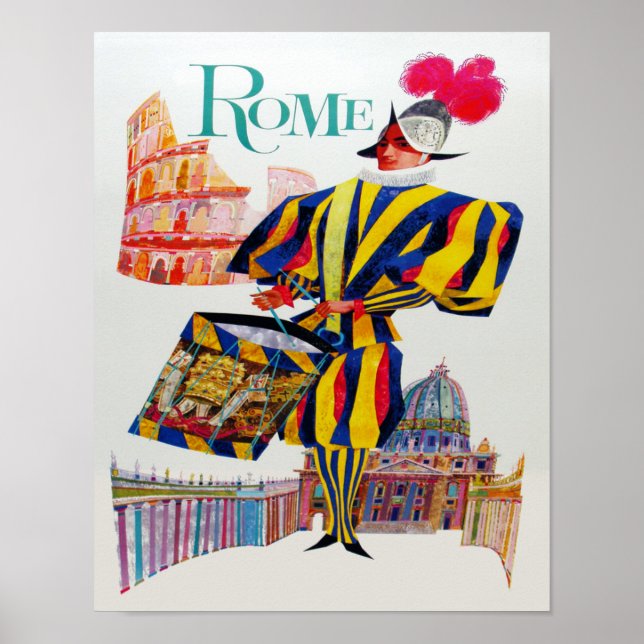 Rome Vintage Travel Poster (Devant)