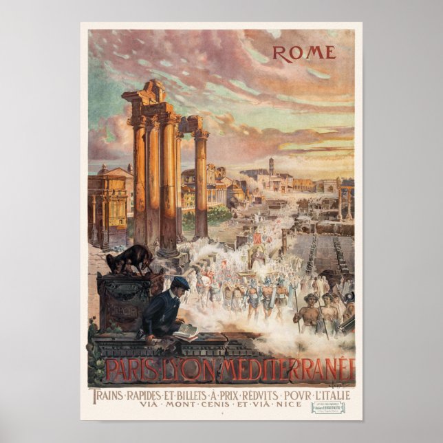 Rome Vintage Travel Poster 1906 (Devant)