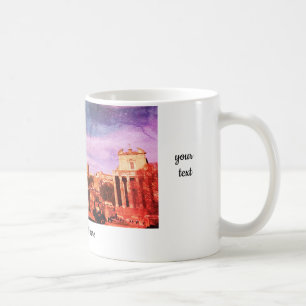 Rome Voyage Mug avec ruines de la vieille ville ro