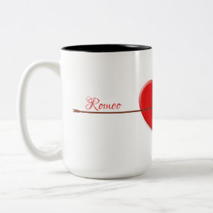 Romeo et Juliet Mug d'amour personnalisé