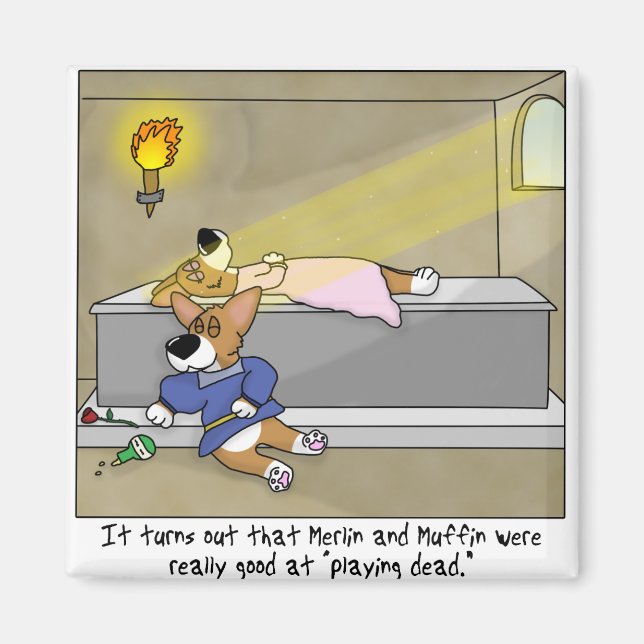 Romeo & Juliet Corgi Magnet (Devant)