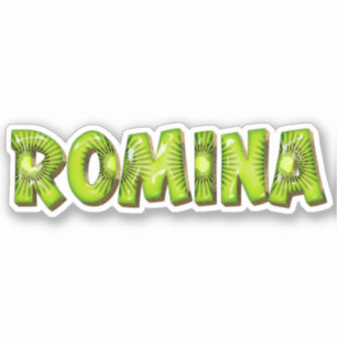 Romina Nom Kiwi Design Autocollants