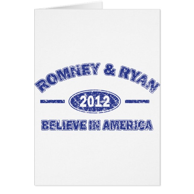 Romney et Ryan croient en l'Amérique (Devant)