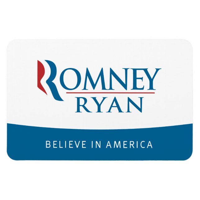 Romney Ryan croit en l'Amérique Flexi Magnet (Horizontal)