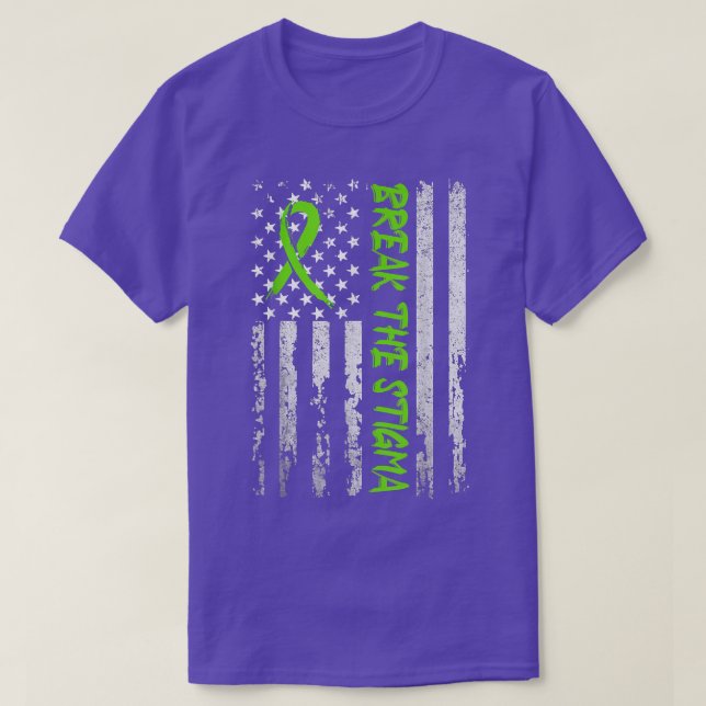 Rompre Le Tshirt Stigma Green Mental Health Award (Design devant)