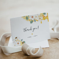 Romy - Floral Honey Bee Carte de remerciements