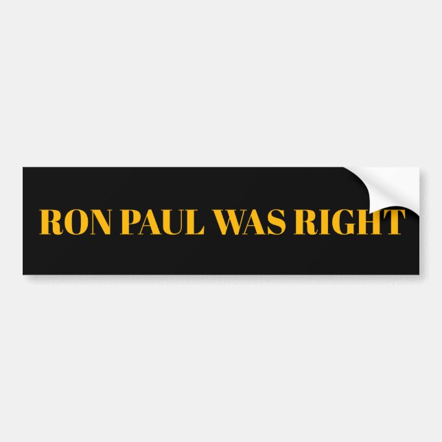 Ron Paul était un Sticker de pare-chocs droit (Devant)