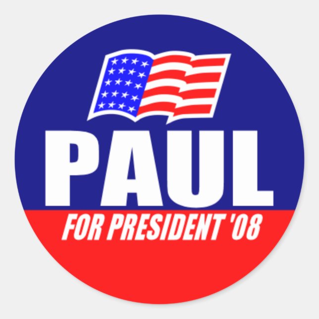 Ron Paul pour le Président 08 Stickers (Devant)