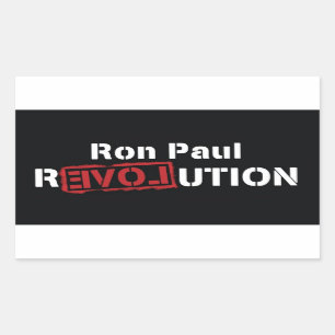 Ron Paul Revolution Sticker Large Square -4 pieces