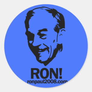 Ron Paul "Ron !" Sticker rond
