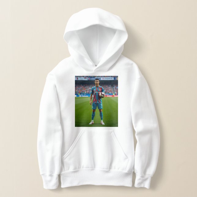  Ronaldo in a Teal and Red Striped Kit Holding a S (Poser)