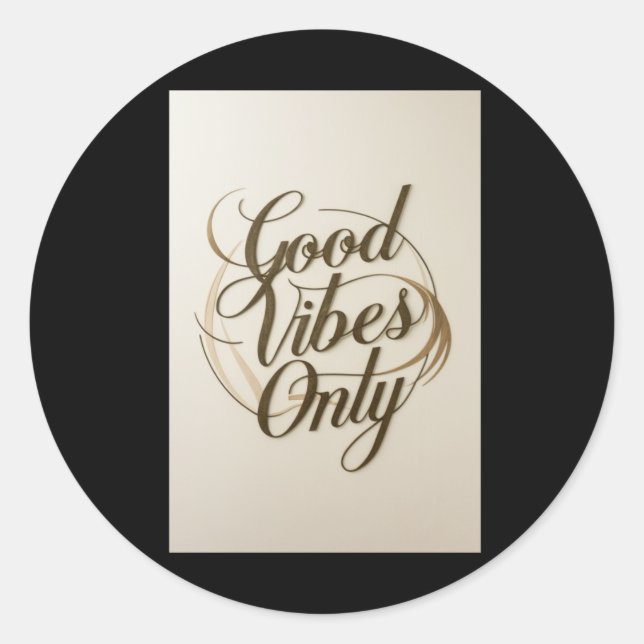 Rond 001 Sticker Good Vibes uniquement (Devant)