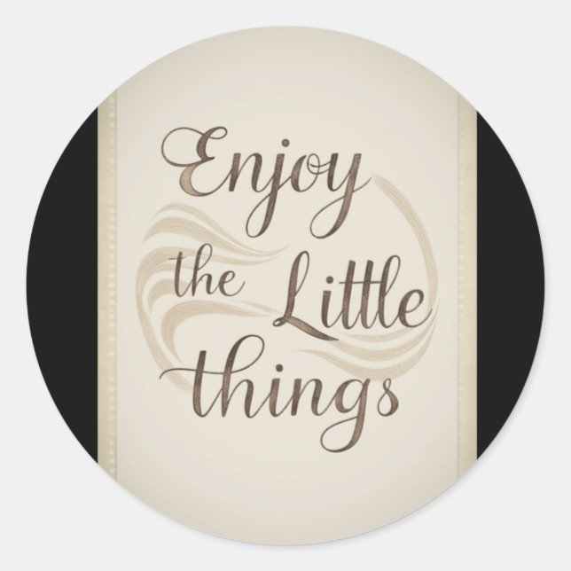 Rond 002 Profitez de petites choses Sticker (Devant)