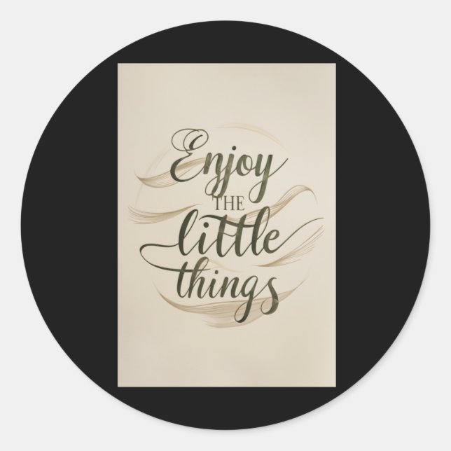 Rond 007 Profitez de petites choses Sticker (Devant)