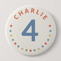 Badge d'anniversaire grand âge Color Pop Party ave