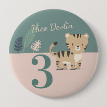 Badge d'anniversaire personnalisé pour enfant Safa