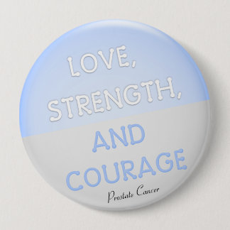 Rond 10 Cm Badge de courage Cancer de la prostate (bleu pâle)