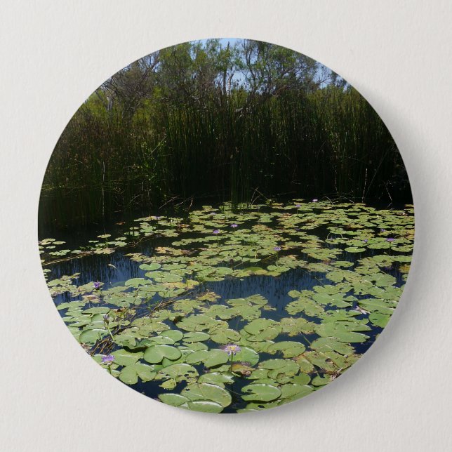 Rond 10 Cm Badge de l'arrière Lily Pads (Devant)