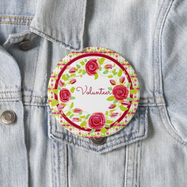 Rond 10 Cm Badge de volontaire (En situation)