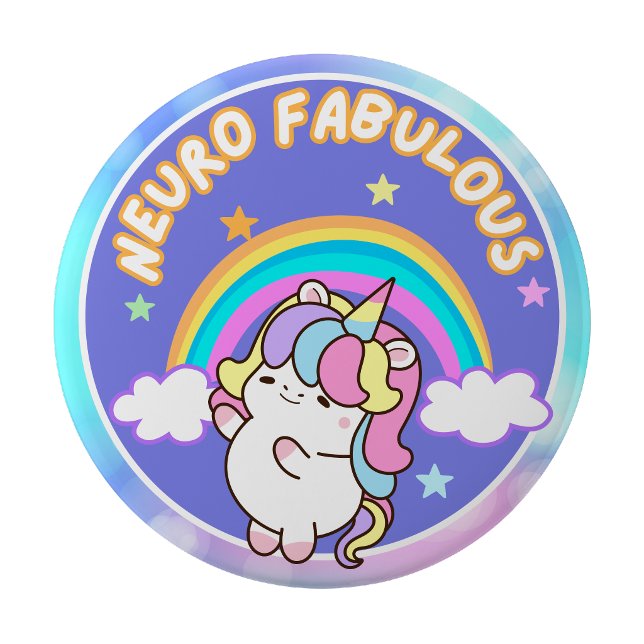 Rond 10 Cm Badge Épingle Neuro Fabuleux Badge Sensoriel (Neuro Fabulous Badge Pin Sensory Badge)