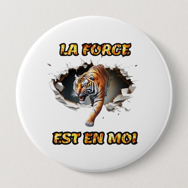 Rond 10 Cm Badge La Force est en moi (Devant)