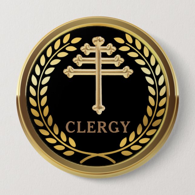 Rond 10 Cm Église catholique maronite CLERGY Badge (Devant)