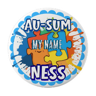 Rond 10 Cm Épingle de badge de sensibilisation à l'autisme