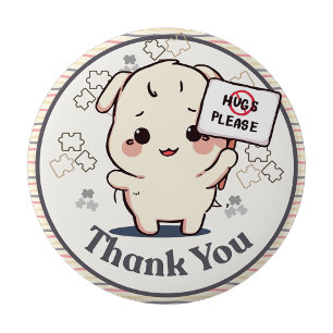 Rond 10 Cm Je suis autiste Pas de câlins svp épinglette Badge