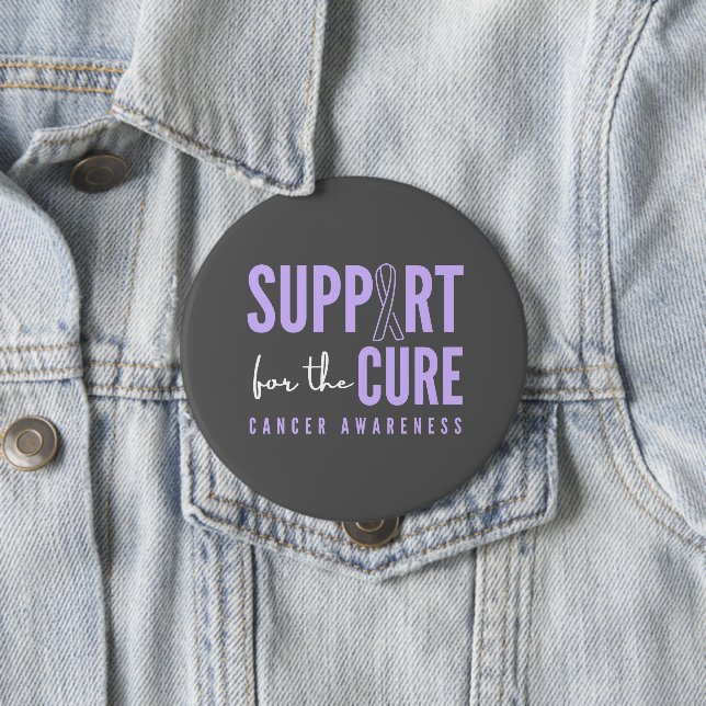 Rond 10 Cm toute la conscience du cancer.support.cure. Badge (En situation)
