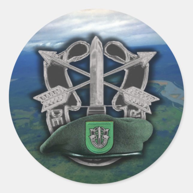 Rond 10e Sticker du groupe des forces spéciales Berets  (Devant)