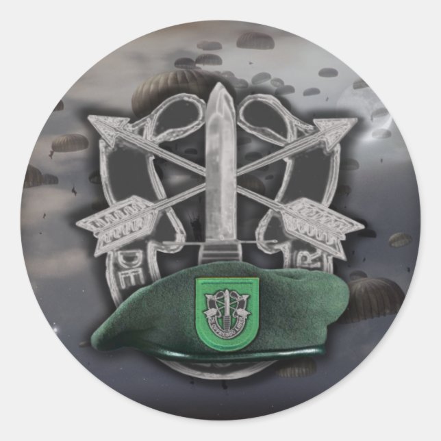 Rond 10e Sticker du groupe des forces spéciales Berets  (Devant)